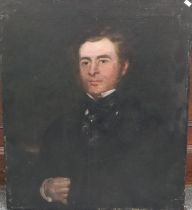 British School (19th century), portrait of distinguished gentleman. Oils on canvas. 77x64cm