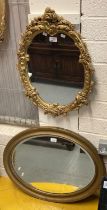 Three oval gilt framed mirrors, one with bevelled plate. (3) (B.P. 21% + VAT)