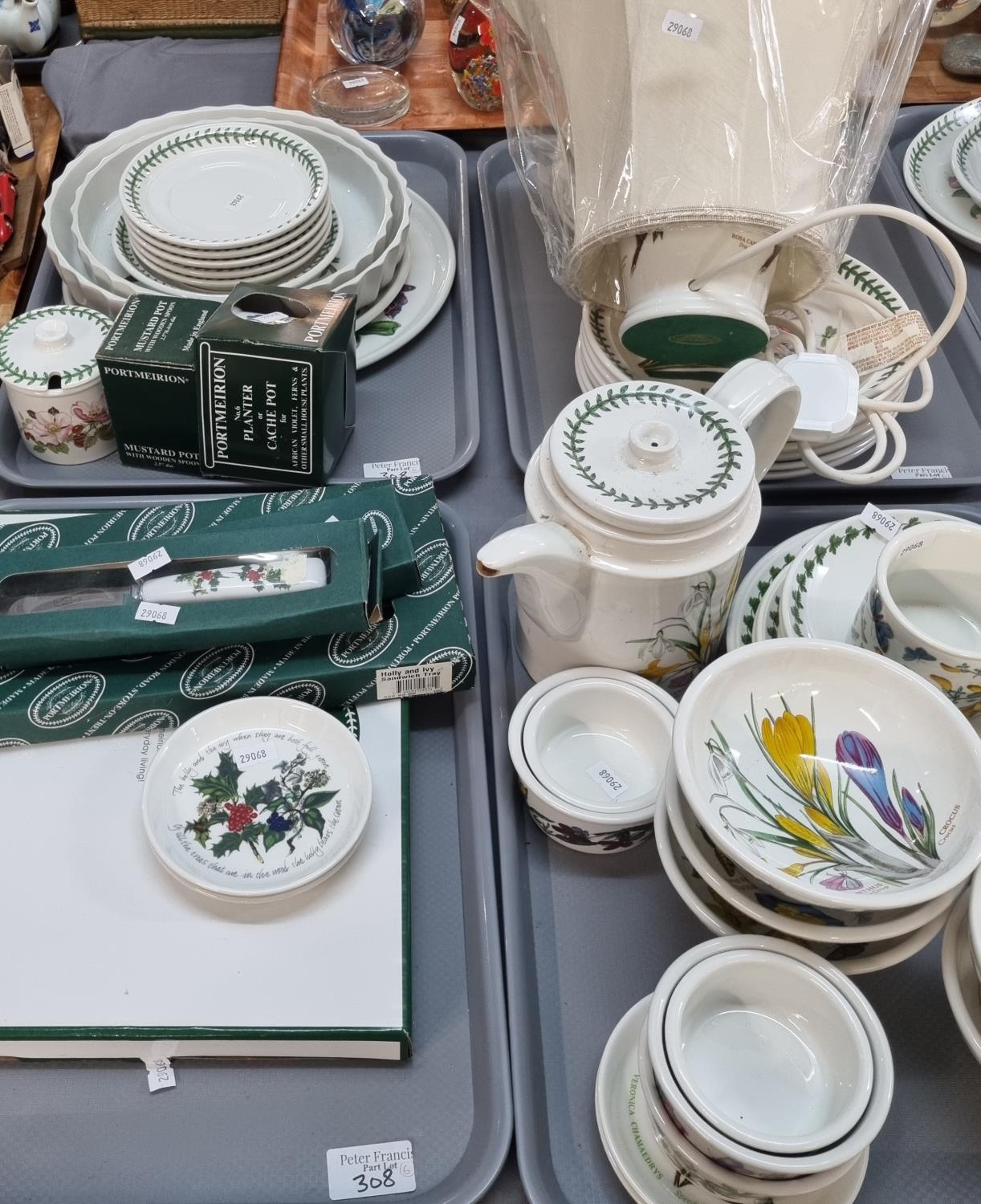 Six trays of Portmeirion Pottery items, varying designs including 'Botanic Garden', 'the Holly and - Image 3 of 3