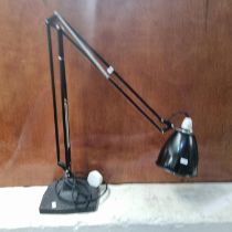 Black anglepoise lamp on loaded base. (B.P. 21% + VAT)