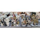 Four trays of military related items to include: Continental soldiers, collection of Napoleon