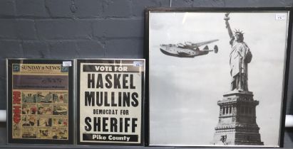 American voting poster, 'Vote for Haskel Mullins, Democrat for Sherriff, Pike County' together