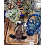 Collection of Art Glass to include: Murano style clown and Murano design baskets etc. (B.P. 21% +