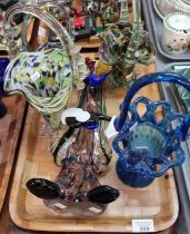 Collection of Art Glass to include: Murano style clown and Murano design baskets etc. (B.P. 21% +