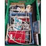 Crate of items to include: HSBC Safe, glow in the dark Police Star tag, scissors, clocks, knitting