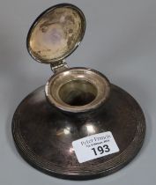 Walker & Hall, silver capstan desk inkwell, Sheffield 1931. (B.P. 21% + VAT)