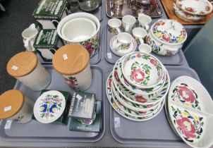 Four trays of Portmeirion pottery 'Welsh Dresser' items to include: tureens, bowls, jars with