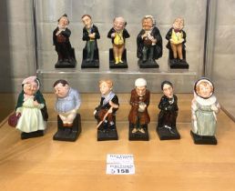 Collection of eleven Royal Doulton Dickens miniature figures to include: 'Sairey Gamp', 'Fat