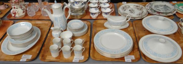 Four trays of Royal Doulton 'Hampton Court' design items to include: lidded tureens, sauce boat on