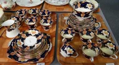 Two trays of Royal Albert Crown china 'Heirloom' design teaware to include: teacups and saucers,