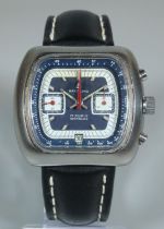 1970's Breitling stainless steel gentleman's chronograph wristwatch with two button sweep second