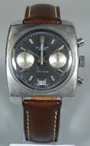 Breitling 1960's stainless steel chronograph Toptime wristwatch with two button sweep seconds