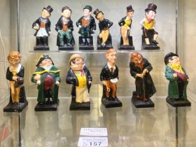 Collection of twelve Royal Doulton Dickens miniature figures to include: 'Tony Weller', 'Fagin', '
