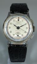 Vintage Breitling gentleman's chronograph wristwatch with two button sweep second hand and two