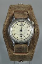 Vintage Breitling chronograph wristwatch, with single button sweep seconds hand and additional small