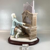 Lladro Spanish porcelain limited edition 1801 'Young Bach' on wooden stand. With original box. (B.P.