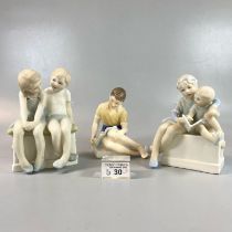 Two Royal Doulton bone china Reflections model figure groups to include: 'Storytime' and 'Good