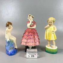 Two Royal Doulton bone china figurines to include: 'Little child so rare and sweet' HN1541 and '