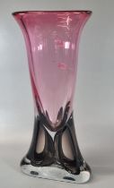 Jablonski, Adam, signed Art Glass cranberry contemporary vase. 38cm high approx. (B.P. 21% + VAT)