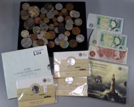 Collection of mainly GB coinage to include: the Royal Mint Outbreak 2014 UK £20 fine silver coin x3,