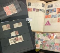All World selection of stamps in large box. Many 100s of stamps, covers and Post Office cards in