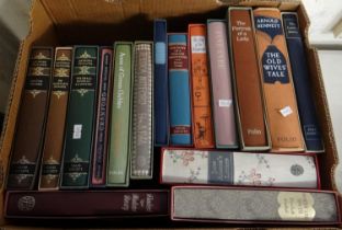 Box of Folio Society cased hardback books to include: 'Jane Eyre', 'Anne of Green Gables', various