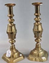 Pair of 'The 1901' brass baluster candlesticks. (2) (B.P. 21% + VAT)