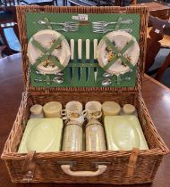 Vintage 'Brexton' picnic hamper in fitted wicker travelling carry case. (B.P. 21% + VAT)