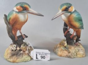 Royal Crown Derby English bone china Kingfisher XXVII together with another similar Royal Crown