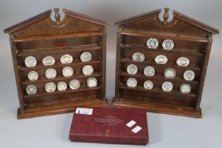 Franklin Mint, 'The Antique English Silver Miniature Plate Collection' together with two miniature