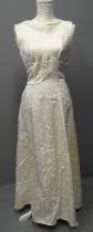 Vintage 50's Selincourt Couture brocade cream wedding dress with bow to the back. (B.P. 21% + VAT)