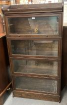 Early 20th century oak Wernicke style four sectional bookcase. (B.P. 21% + VAT)