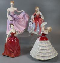 Four Royal Doulton bone china figurines to include: 'Nicola', 'Rachel', 'Susan' and 'Innocence'. (4)