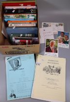 Box of signed books to include: Dobbs, Michael; 'House of Cards' and 'To play the king', Billington,