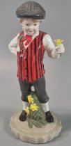 Royal Worcester bone China figurine 'Y Cymro Bach', Welsh Boy, limited edition of 1200, in