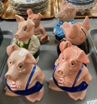 Six Wade Natwest moneyboxes in the form of pigs. (B.P. 21% + VAT)