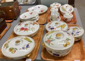 Four trays of Royal Worcester 'Evesham' design dinner ware and other items to include: lidded