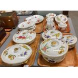 Four trays of Royal Worcester 'Evesham' design dinner ware and other items to include: lidded