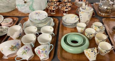 Twenty piece Shelley 'Wild flowers' part tea set together with a fourteen piece Kent china coffee