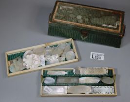 Art Deco Venus box, the interior revealing three layers of antique mother of pearl gaming