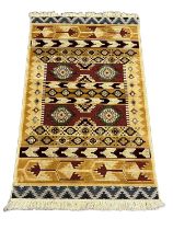 Kelim Aztec design full pile geometric carpet. 172 x 100cm approx. (B.P. 21% + VAT)