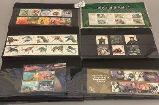 Great Britain 2011 to 2018 collection of unmounted mint stamp sets and a few mini-sheets on black