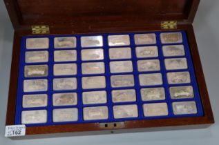 The National Motor Museum at Beaulieu set of thirty six silver ingot shaped medallions of classic