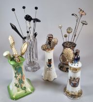 An extensive collection of early 20th century Edwardian Art Nouveau and other hat pins, mainly