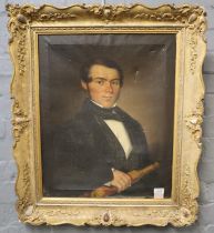 British School (19th century), portrait of a young Midshipman/nautical Gentleman. Oils on canvas.