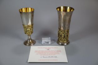 Elizabeth II silver and silver gilt limited edition of 500 goblet commemorating the Centenary of the