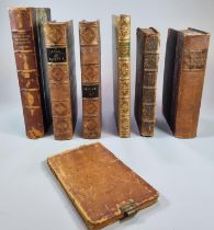 Collection of leather and half leather bound antiquarian books from the collection of Professor