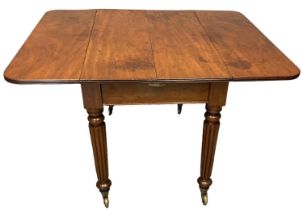 19th Century mahogany Gillows design drop leaf extending table,
