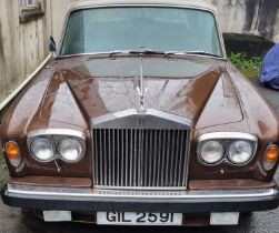 Vehicles to be sold from 12.30 pm . 1980 Rolls Royce Shadow II, 4 door saloon, cherished