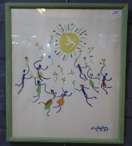 After Pablo Picasso, (Spanish, 1881-1973 ), Dancing round the Sun, signed in the plate and dated 2.